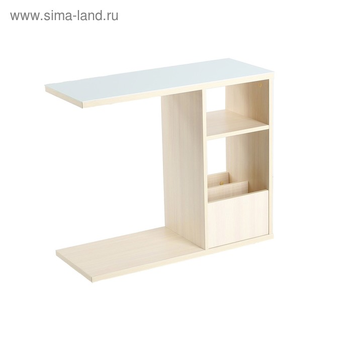 Столик приставной СП-01 СТ1, 700х320х660, Дуб/Белое приставной столик мебелик акцент дуб шампань п0003888