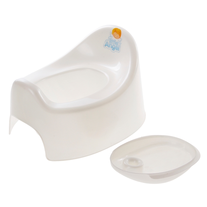 Горшок детский I'm с крышкой, цвет белый перламутр