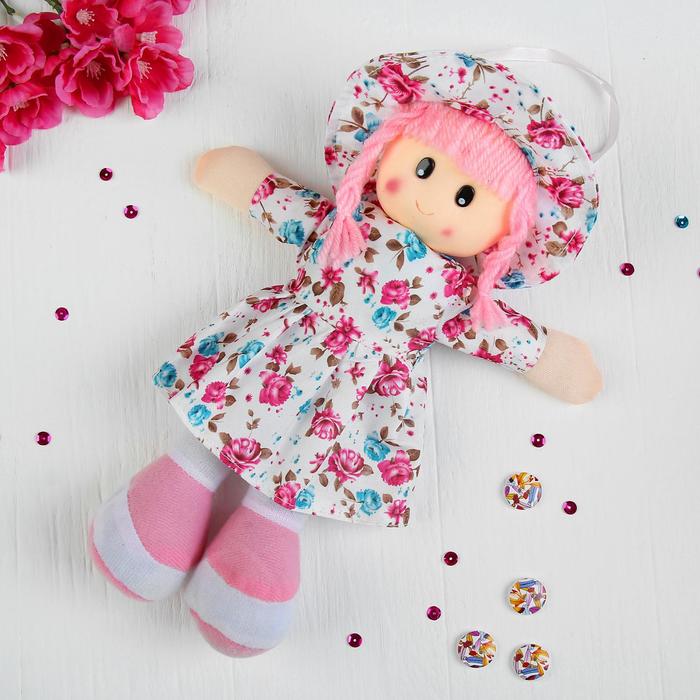 фото Мягкая кукла «маша», платье в цветочек, цвета микс