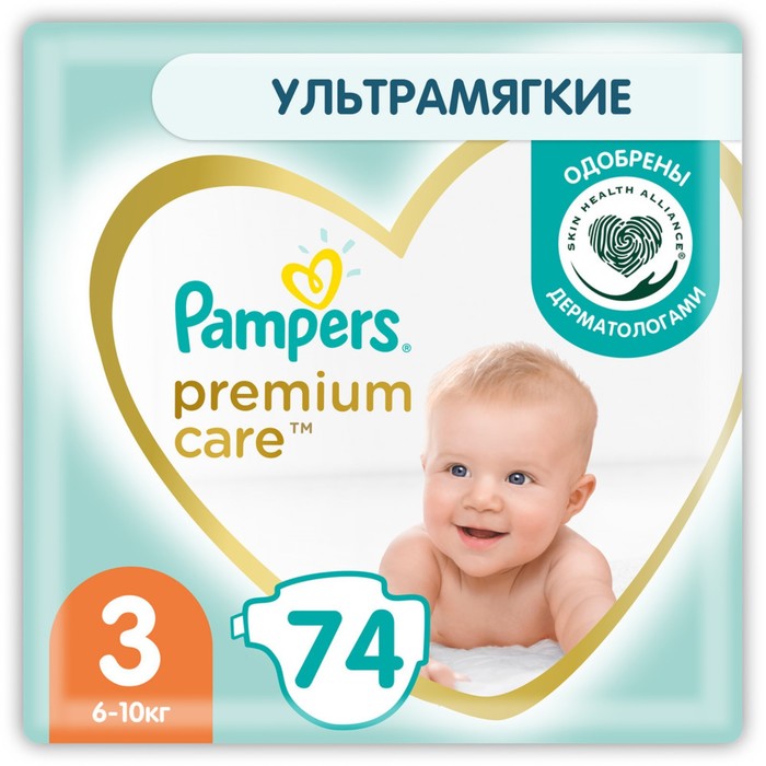 

Подгузники Pampers Premium Care Размер 3, 74 шт.