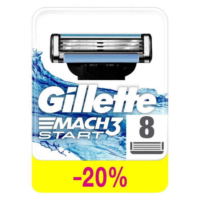 Сменные кассеты для бритья Gillette Mach3 Start, 8 шт.