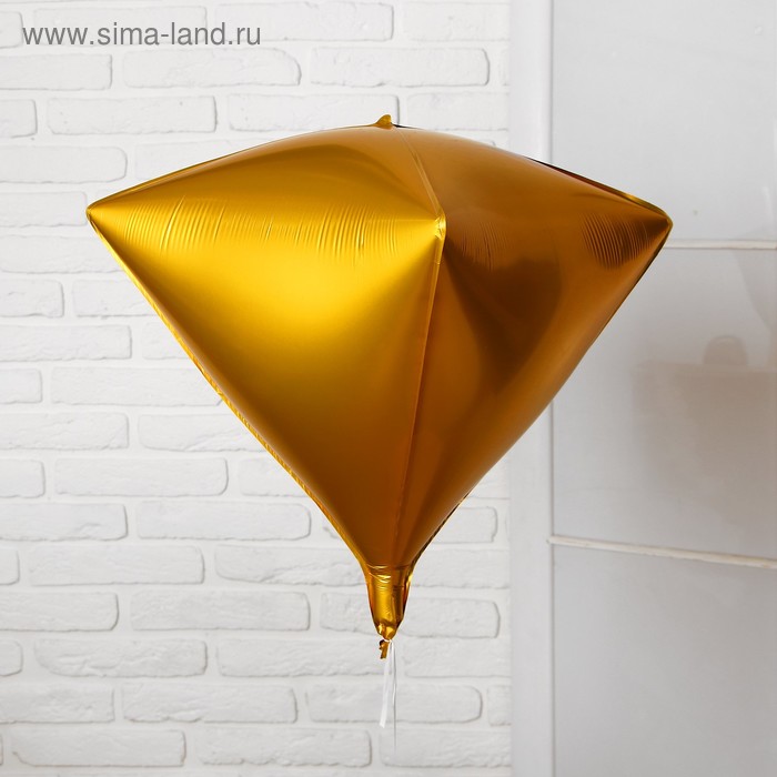 

Шар фольгированный 27" 3D, индивидуальная упаковка, цвет золотой