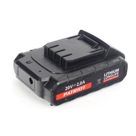 

Аккумуляторная батарея PATRIOT 180201103, Li-ion, 2 Ач, 20 В, для шуруповертов серии The One 40222
