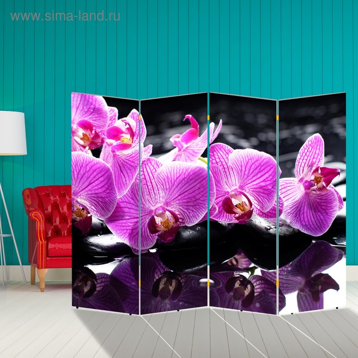 Ширма Орхидеи, 200 х 160 см ширма ветка орхидеи 160 × 160 см