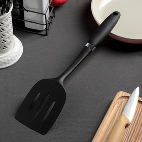 

Лопатка Доляна «Глейд», 34 см, с отверстиями, ручка soft-touch