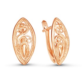 

Серьги "Флора" эллипс, позолота