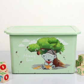 

Контейнер для игрушек 15 л Mommy love, цвет чайное дерево