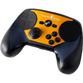 Комплект накладок CSGO для Steam Controller, цвет синий-оранжевый Ош