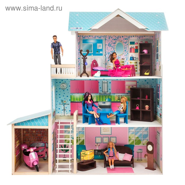 фото Кукольный дом «беатрис гранд» (с мебелью) paremo