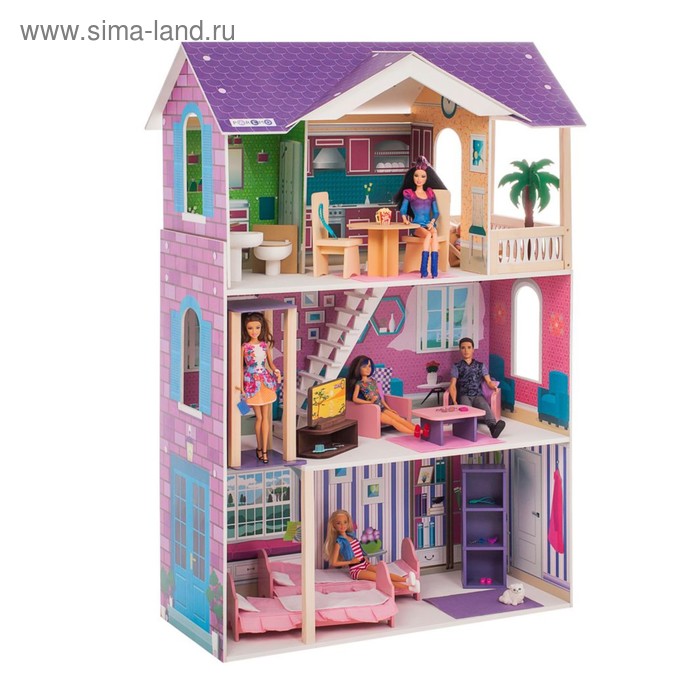 Кукольный домик «Флоренция» (с мебелью) домик кукольный лючия с мебелью