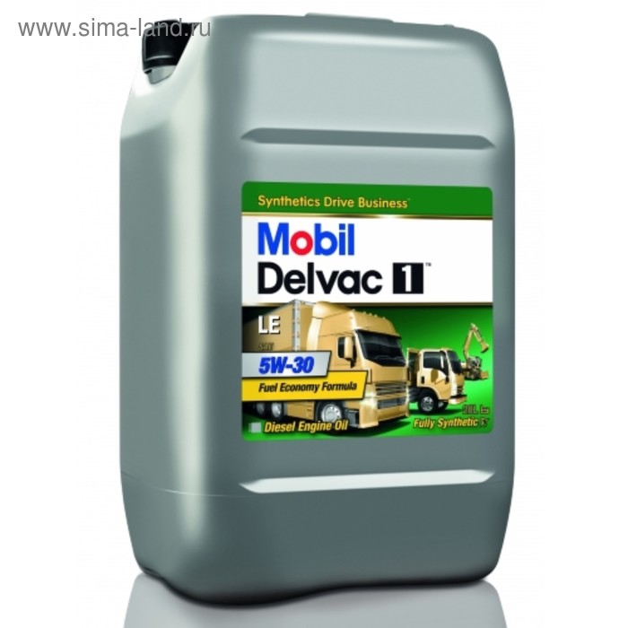 фото Масло моторное mobil delvac 1 le fuel economy formula 5w-30, 20 л