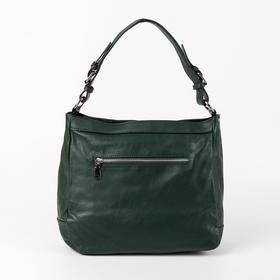 

Сумка женская, отдел на молнии, 3 наружных кармана, длинный ремень, цвет зелёный