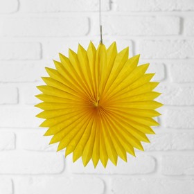 Изделие из бумаги декор «Круг», 25 см, цвет жёлтый