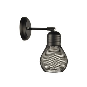 

Бра "Рино" 1x60Вт E14 черный 20x20x15 см