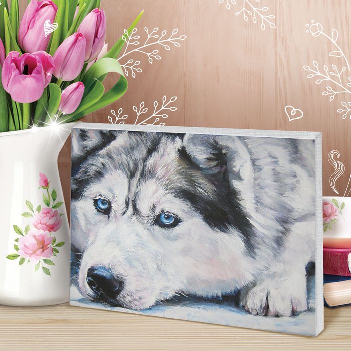 Роспись по холсту "Хаски", 40 х 30 см