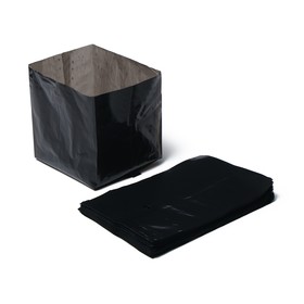 Пакет для рассады, 0.3 л, 13 × 7 см, полиэтилен толщиной 50 мкм, с перфорацией, чёрный, Greengo Ош