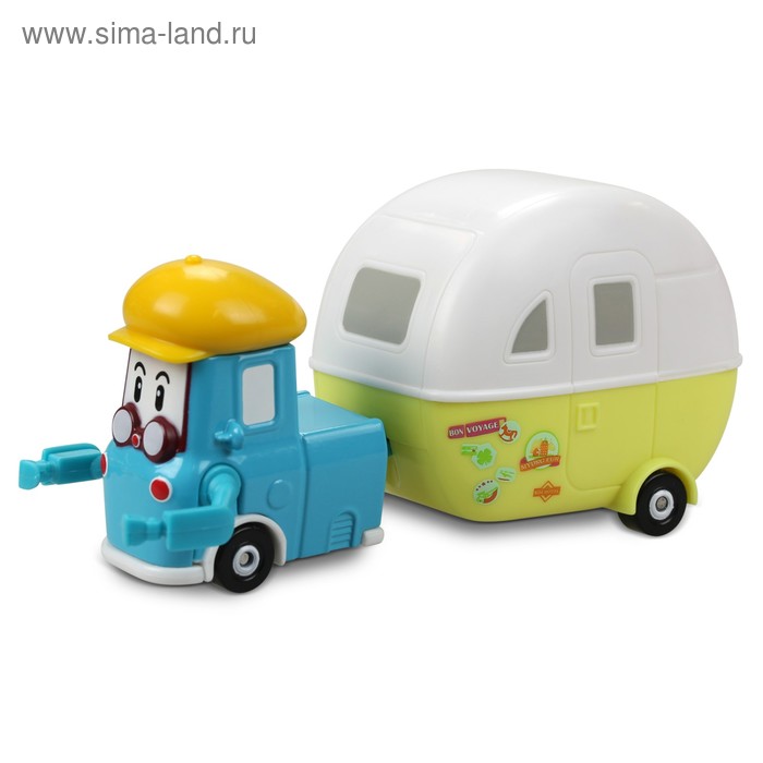 Машинка металлическая «Кэмп», с большим прицепом, 6 см