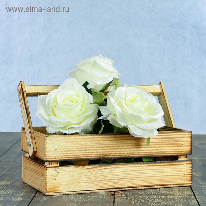 

Кашпо деревянное 24.5×13.5×9 см "Двушка Лайт", двухреечное, лакированный Дарим Красиво