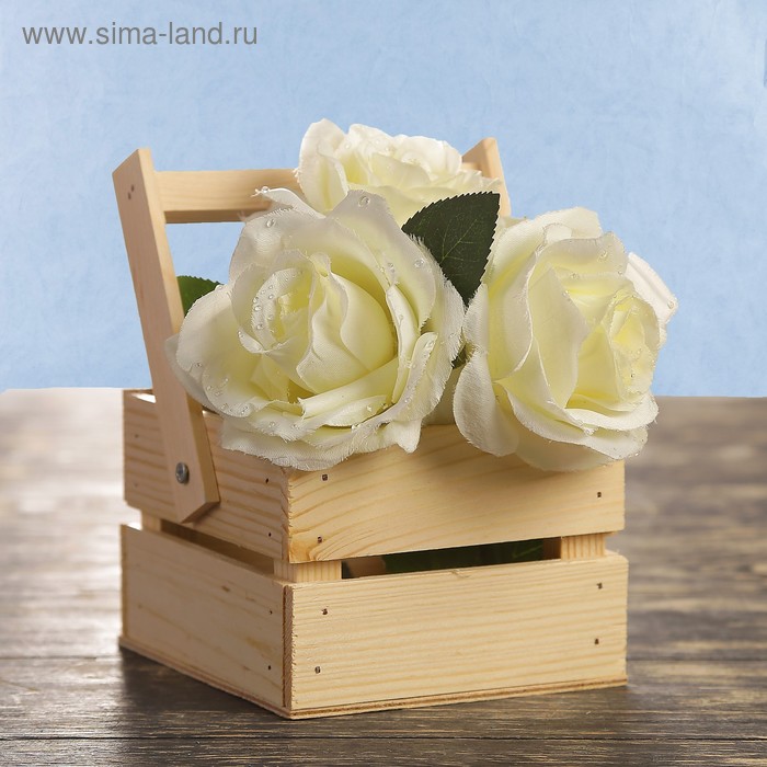 

Кашпо деревянное 12×11×9 см "Однушка Лайт", двухреечное, натуральный Дарим Красиво