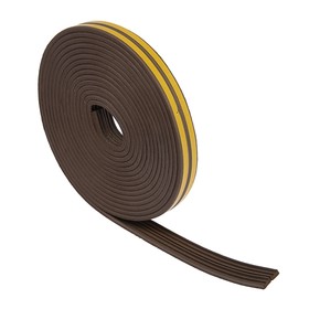 Уплотнитель резиновый ТУНДРА, профиль Е, размер 4х9 мм, коричневый, в упаковке 10 м Ош