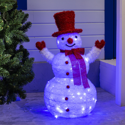 Фигура текстиль "Снеговик" 85х40х100 см, 100 LED, 220V