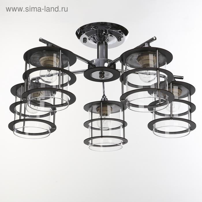 

Люстра "Аган" E27 5х60Вт серебро 53х53х30 см BayerLux