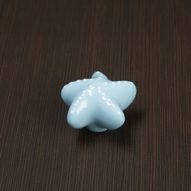 

Ручка-кнопка Ceramics 025, керамическая, синяя