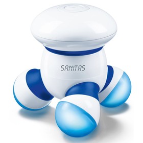 Массажёр для тела Sanitas SMG11, электрический, 1.6 Вт, 3 головки, от батареек, бело-синий Ош