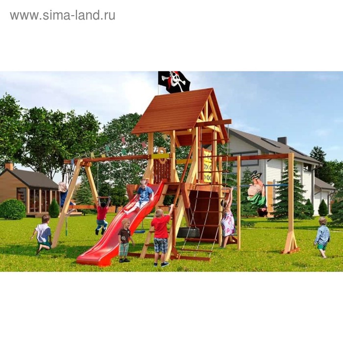 фото Детский спортивно-игровой комплекс уличный «савушка» lux 3, 600 × 510 × 370 см