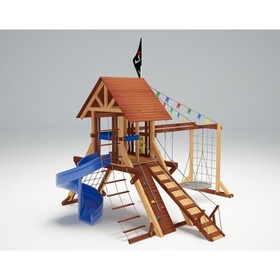 

Детский спортивно-игровой комплекс уличный «Савушка» Lux 5, 490 × 490 × 370 см