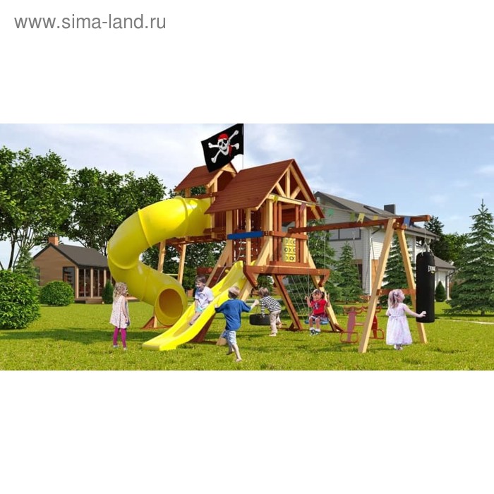 Детский спортивно-игровой комплекс уличный «Савушка» Lux 14, 710 × 510 × 400 см