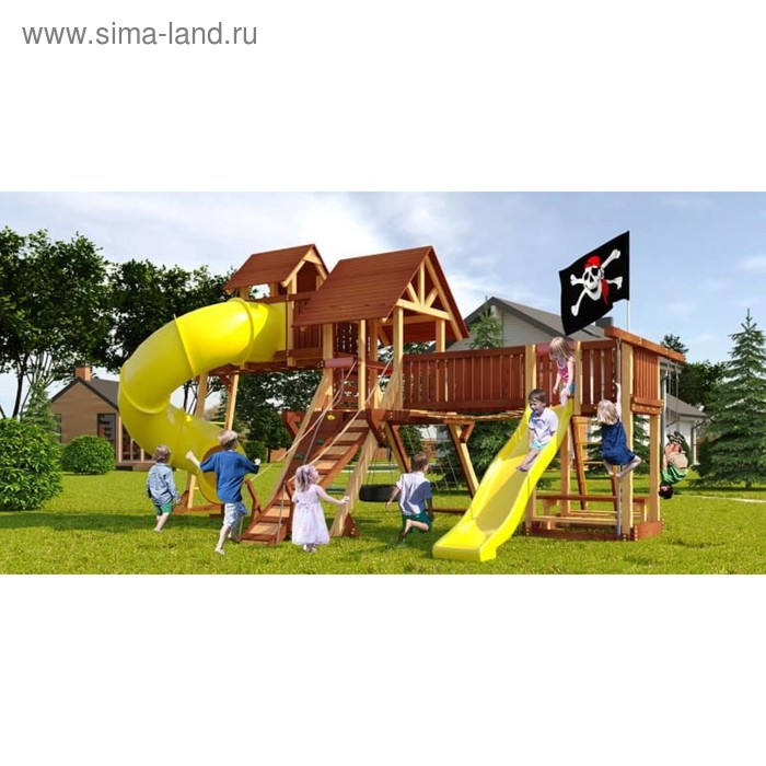 Детский спортивно-игровой комплекс уличный «Савушка» Lux 15, 720 × 500 × 400 см