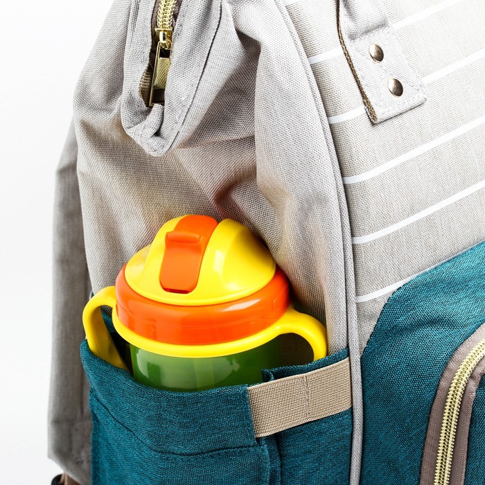 Рюкзак женский, для мамы и малыша, модель «Сумка-рюкзак», цвет зелёный