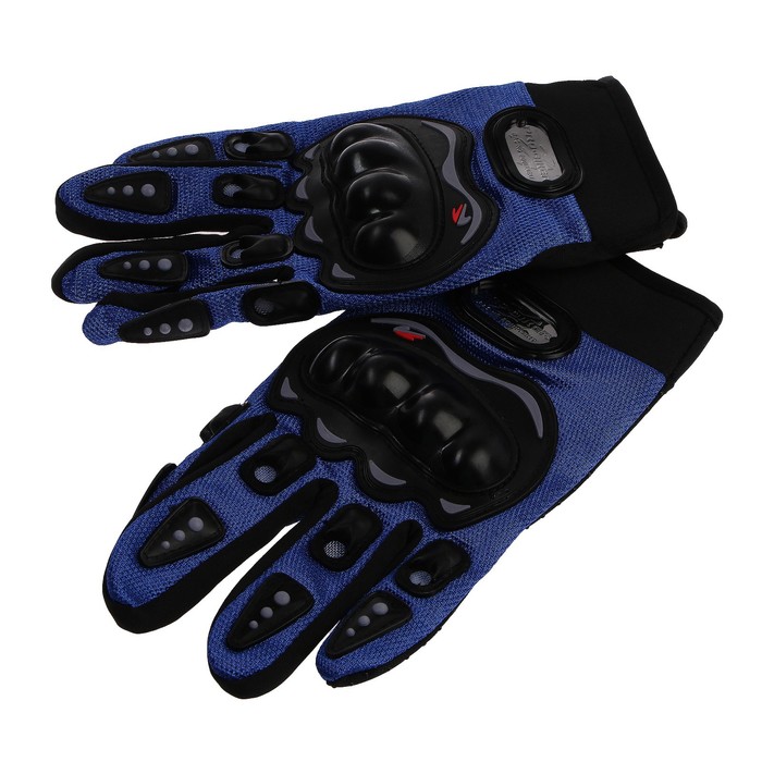Перчатки для езды на мототехнике, с защитными вставками, пара, размер XL, синий