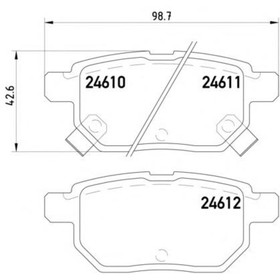 

Колодки тормозные TEXTAR 2461001