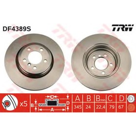 

Диск тормозной TRW DF4389S