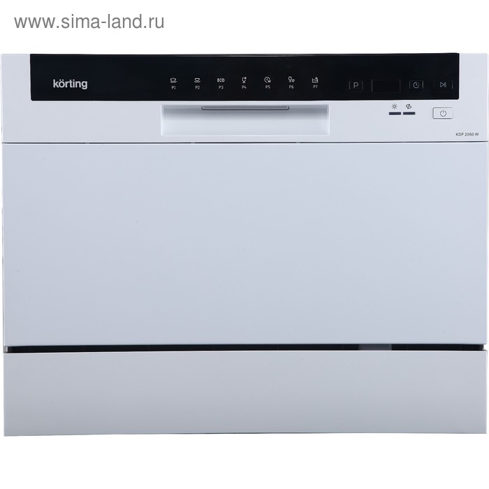 Посудомоечная машина Körting KDF 2050 W, класс А+, 6 комплектов, 7 программ, 55 см, белая посудомоечная машина körting kdf 2050 w класс а 6 комплектов 7 программ 55 см белая