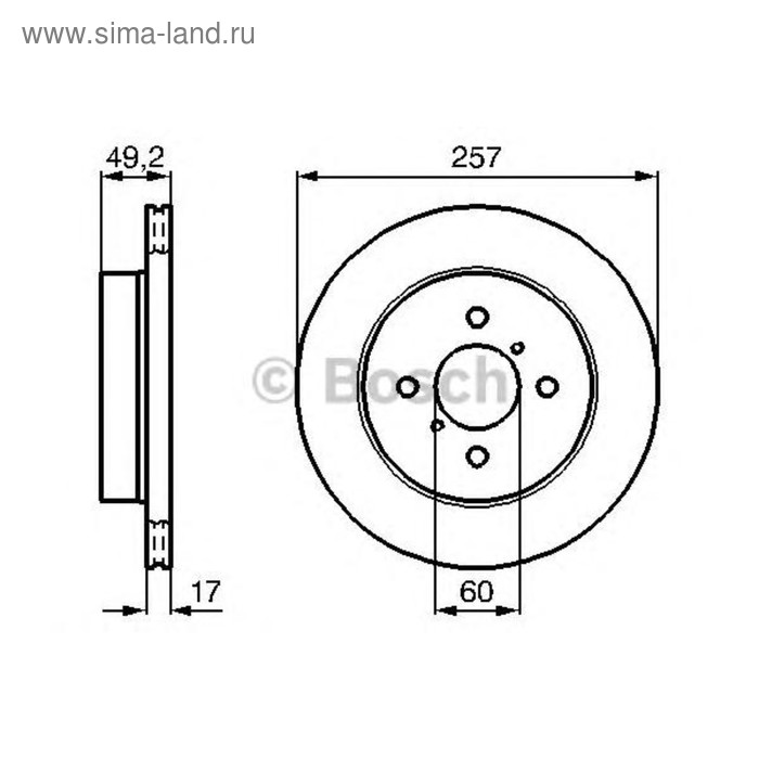 фото Диск тормозной bosch 0986478984