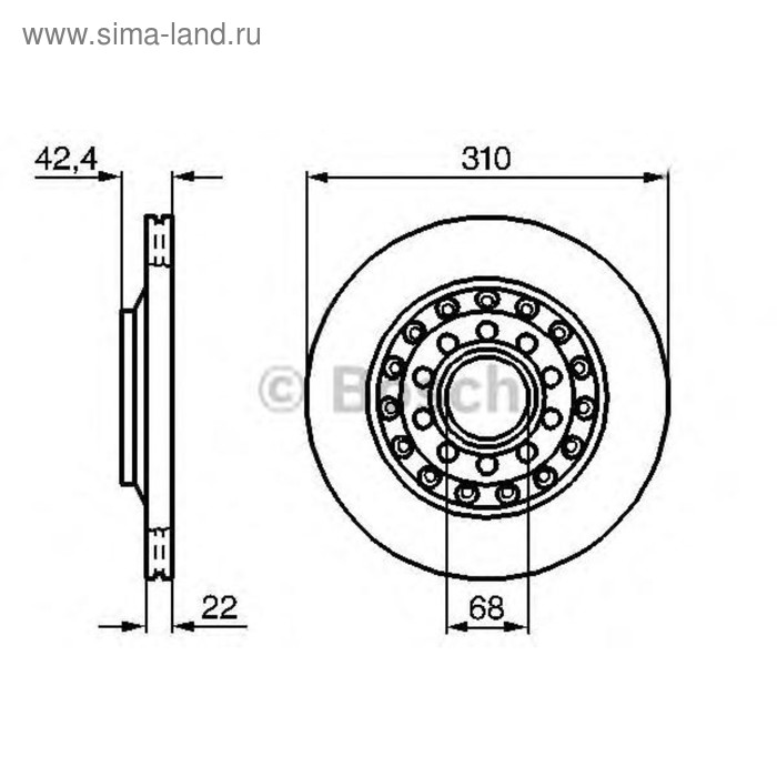 фото Диск тормозной bosch 0986479062