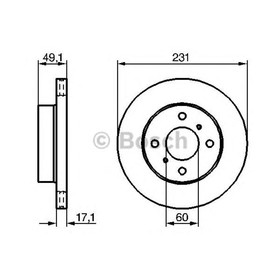 

Диск тормозной BOSCH 0986479241