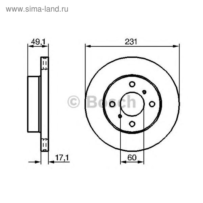 фото Диск тормозной bosch 0986479241