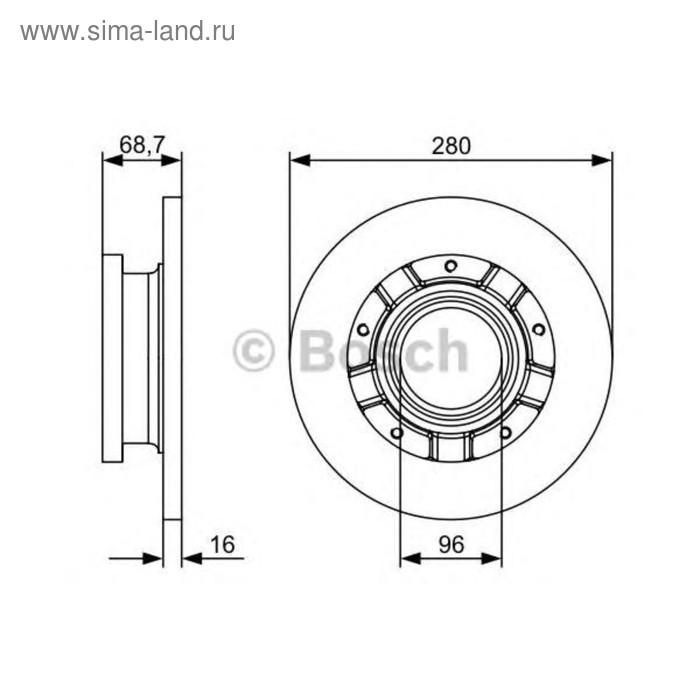 фото Диск тормозной bosch 0986479401