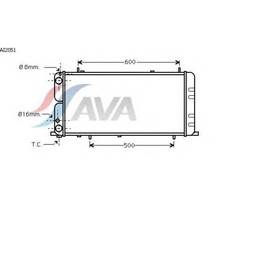 

Радиатор системы охлаждения AVA QUALITY COOLING AI2051