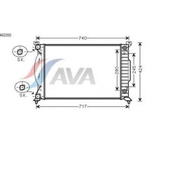 

Радиатор системы охлаждения AVA QUALITY COOLING AI2202