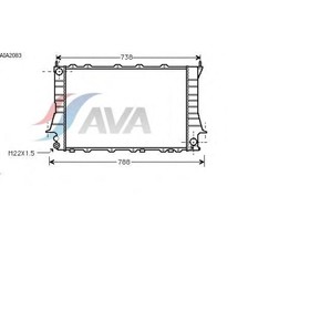 

Радиатор системы охлаждения AVA QUALITY COOLING AIA2083