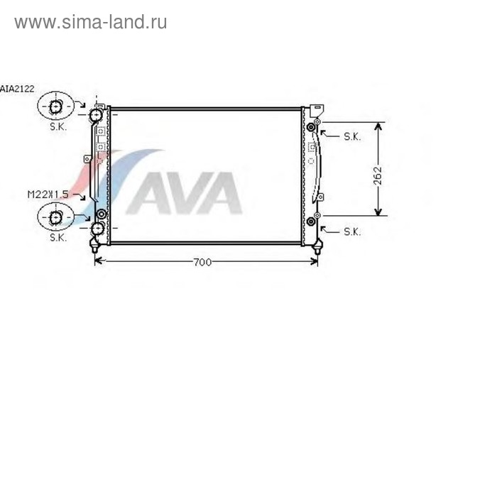 Радиатор системы охлаждения AVA QUALITY COOLING AIA2122