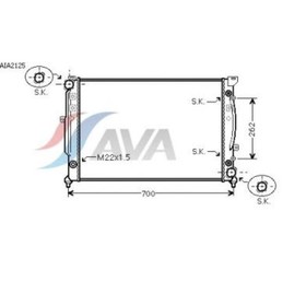 

Радиатор системы охлаждения AVA QUALITY COOLING AIA2125
