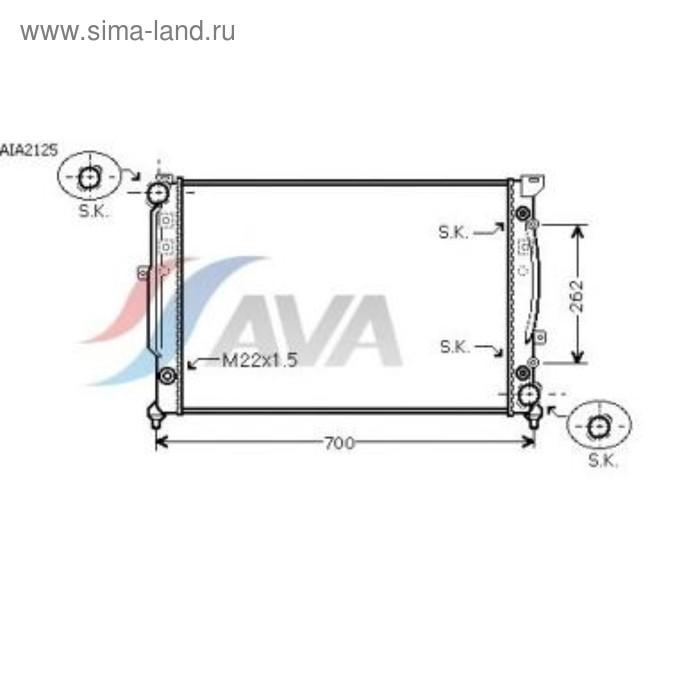 Радиатор системы охлаждения AVA QUALITY COOLING AIA2125