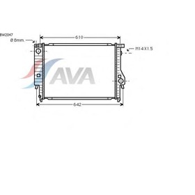 

Радиатор системы охлаждения AVA QUALITY COOLING BW2047