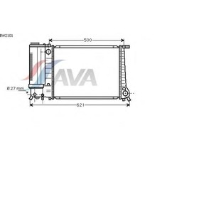 

Радиатор системы охлаждения AVA QUALITY COOLING BW2101